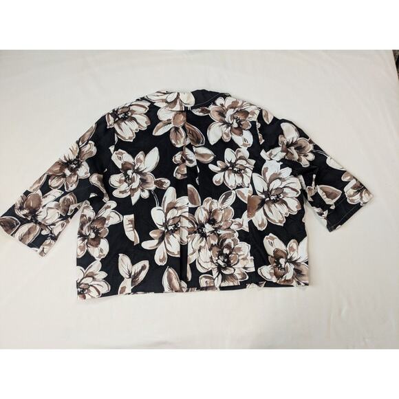 Lane Bryant Women's Plus Size 22/24W Floral Print Cropped‎ Jacket - Picture 8 of 9